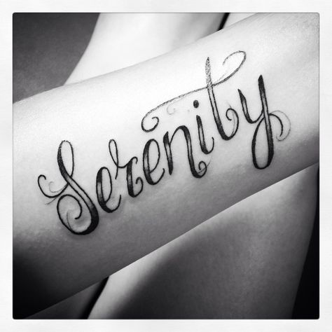 Serenity Name Tattoo, Serenity Name, Serenity Prayer Tattoo, Serenity Tattoo, Prayer Tattoo, Serenity To Accept The Things, God Grant Me The Serenity, Grant Me The Serenity, Gorilla Tattoo