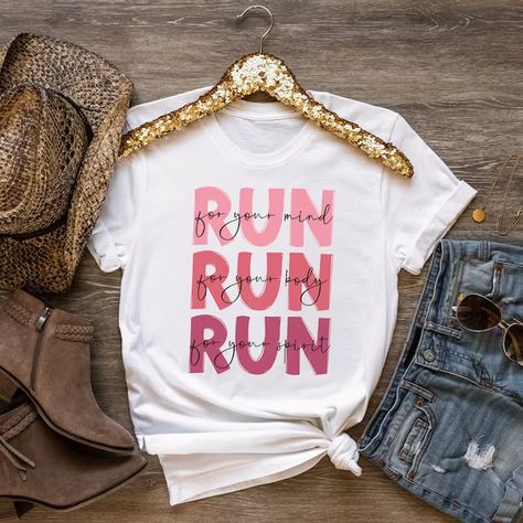 coffeerunninganddogs - Etsy Fun Running Shirts, Running Tshirts Funny, Fun Run Outfit, Long Tshirt Outfit, Running Shirt Design, Running Mom Shirt, Color Run Shirts, Marathon Running Motivation, Running T Shirt