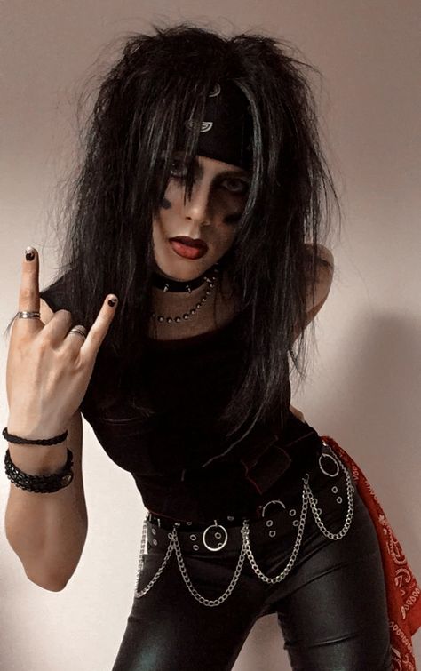 Nikki Sixx Inspired Outfit, Nikki Sixx Outfit Ideas, Glam Metal Hairstyles, Nikki Sixx Costume, Motley Crue Concert Outfit Ideas, 80s Glam Outfit, Nikki Sixx Makeup, Motley Crue Outfit Women, Motley Crue Halloween Costume