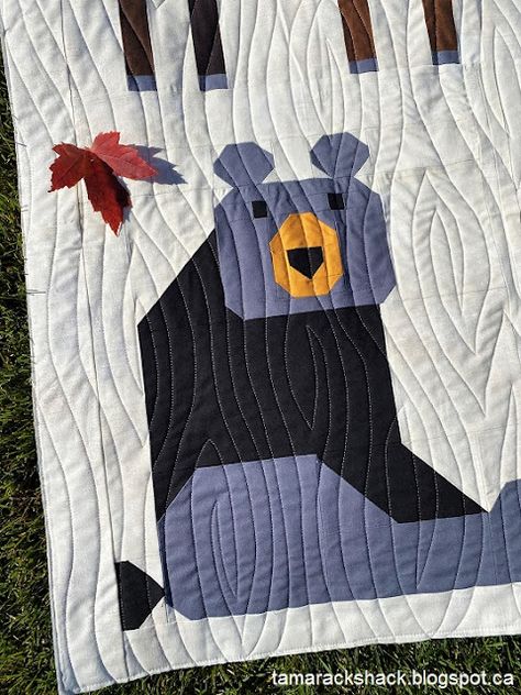 Woodland Quilts, Moose Quilt, Woodland Baby Quilt, Wildlife Quilts, Woodland Quilt, Alexander Henry Fabrics, Baby Quilt Pattern, Bear Quilts, Charm Quilt