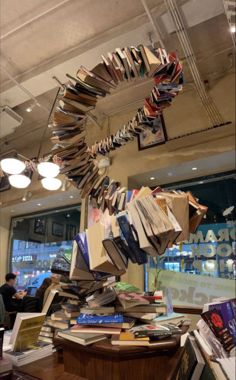 Book Retail Display, Flying Books Display, Book Store Window Display, Book Store Ideas, Library Themes, Store Window Display, Childrens Library, Cozy Chair, Store Window