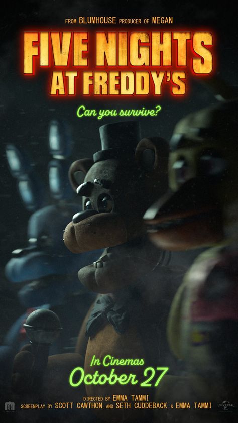 Fnaf Movie Wallpaper, Fnaf Movie Poster, Freddy Fazbear Fanart, Fnaf Wallpapers Iphone, Meme Barbie, Fnaf Random, Thank You Poster, Freddy Movie, Posters Ideas