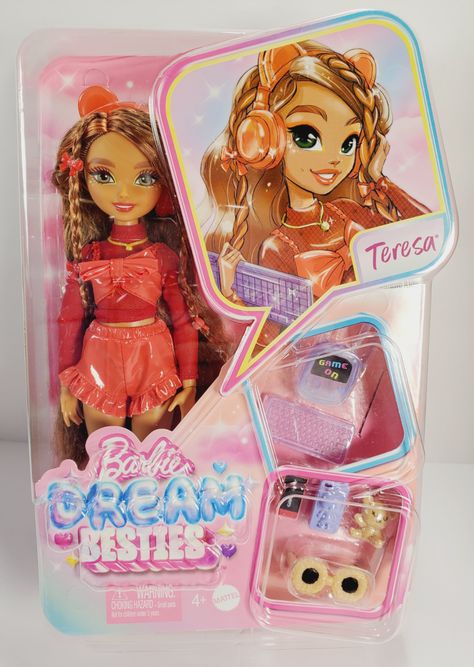 NEW 2024 Barbie Dream Besties Fashion Doll Playset Barbie TERESA Mattel #HYC23. New condition. The doll is in very good condition, but the box has some wear. The doll has never been removed from the box. Please use photos as part of description and zoom for more details. Sold as is. Pet-smoking free home environment. Barbie Besties, Barbie Doll Set, Dream Doll, Barbie Dream, Mattel Barbie, Christmas List, Barbie Dolls, Fashion Dolls, Dolls