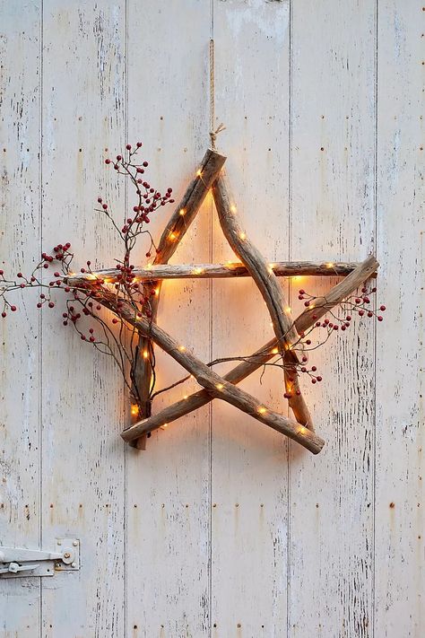 Driftwood Star, Ideas Decoracion Navidad, Twig Stars, Twig Crafts, Candle Decoration, Deco Nature, Burlap Christmas, Natural Christmas, Xmas Ideas