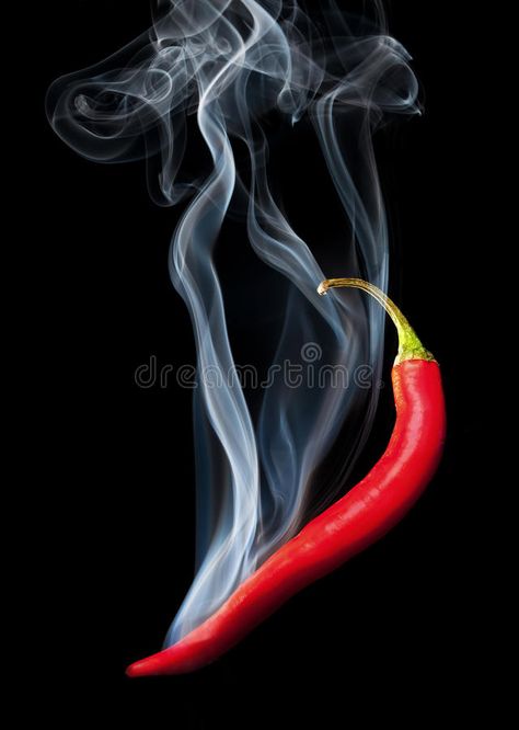 Chili smoke. Red hot chili pepper with smoke, on black background , #sponsored, #Red, #hot, #Chili, #smoke, #black #ad Red Hot Chilli Peppers, Chilli Peppers, Food Art Photography, Creative Photography Techniques, Fruit Photography, Still Life Photos, Hottest Chili Pepper, Foto Tips, Hot Pepper