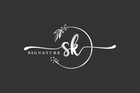 Sk Design Logo, Sk Monogram Logo, Sk Logo Design Letter, Outfit Logo Design, Sk Logo Design, Wedding Initials Logo Design, Logo Sk, Initials Logo Monograms, Fonts For Logo