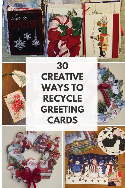 Find new and exciting ways to repurpose, recycle, reuse, and upcycle old paper greeting cards. Upcycling, Recycle Greeting Cards, Elf Birthday, Recycle Christmas Cards, Happy Birthday Letter, Recycled Paper Crafts, Birthday Letter, Recycled Cards, Old Greeting Cards