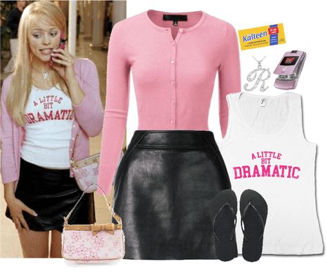 Regina George Skirt, 2000 Birthday Outfit, Regina Halloween Costumes, Pink Halloween Costumes Ideas, Mean Girls Inspo Outfits, How To Dress Like Regina George, Mean Girls Cosplay, Regina George Fits, 00s Halloween Costumes