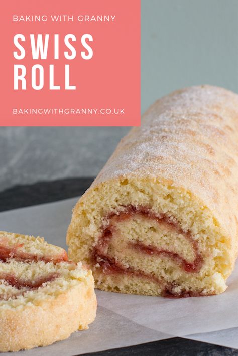 Jam Swiss Roll, Swiss Roll Recipe, Swiss Roll, Roll Recipe, Pastry Cake, Fresh Eggs, Strawberry Jam, Don't Be Afraid, Rolls Recipe