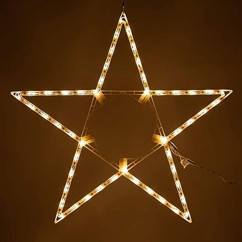 Led Star Lights, Star Lights, Christmas Star Decorations, Mini Lights, Hanging Stars, Star Motif, Indoor String Lights, Outdoor Christmas Lights, Decorations Party