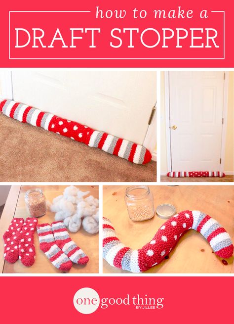 This simple fix could save you hundreds on your heating bill this year! Door Draft Stopper Diy, Diy Draft Stopper, Draft Stopper Diy, Door Draught Stopper, Door Draft, Diy Socks, Sock Crafts, Draft Stopper, Energy Bill