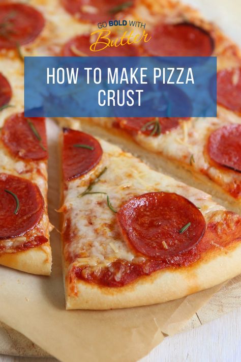 Buttery Pizza Dough Recipe, Diy Butter, Pizza Dough Recipe, Perfect Pizza, Delicious Pizza, How To Make Pizza, Pizza Recipes Dough, Recipe From Scratch, Pies & Tarts