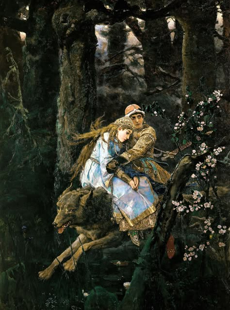 Viktor Vasnetsov, Autumn Tale, Russian Folklore, Folklore Art, Slavic Folklore, Russian Painting, Nostalgic Images, Russian Culture, Russian Folk