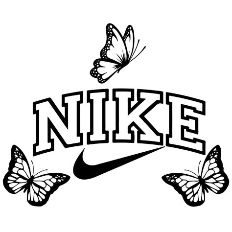 Butterflies, Logos, Nike Svg, Design Logos, Nike Logo, Creative Fabrica, Svg File, Digital Files, Transparent Background