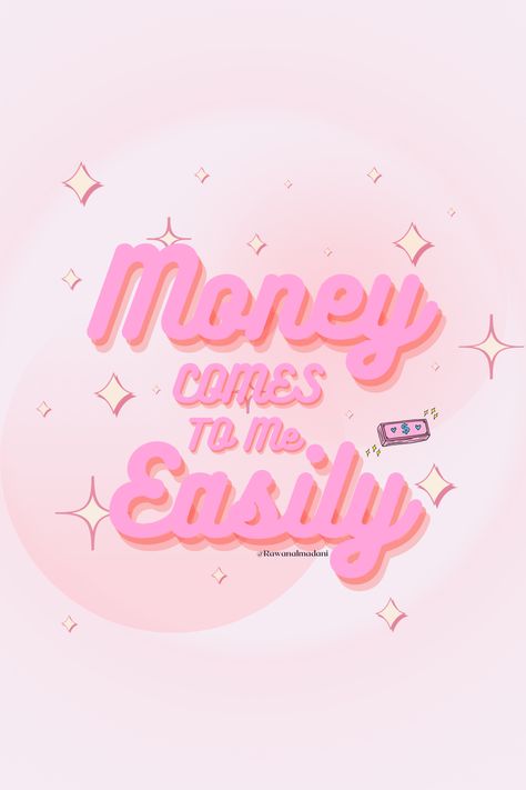 wallpaper Cash Money Aesthetic, Money Comes To Me Easily, Daily Affirmations Success, Money Comes To Me, Aesthetic Money, Iphone 6s Wallpaper, Cute Laptop Wallpaper, Pink Quotes, Law Of Attraction Money