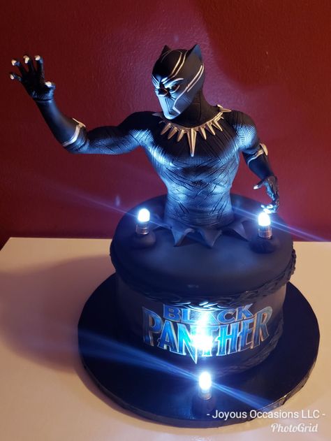 Black Panther Cake Ideas, Wakanda Cake, Black Panther Birthday Party Ideas, Happy Birthday Cake Ideas, Black Panther Birthday Cake, Black Panther Birthday Party, Black Panther Cake, Captain America Birthday Cake, Ninja Birthday Cake