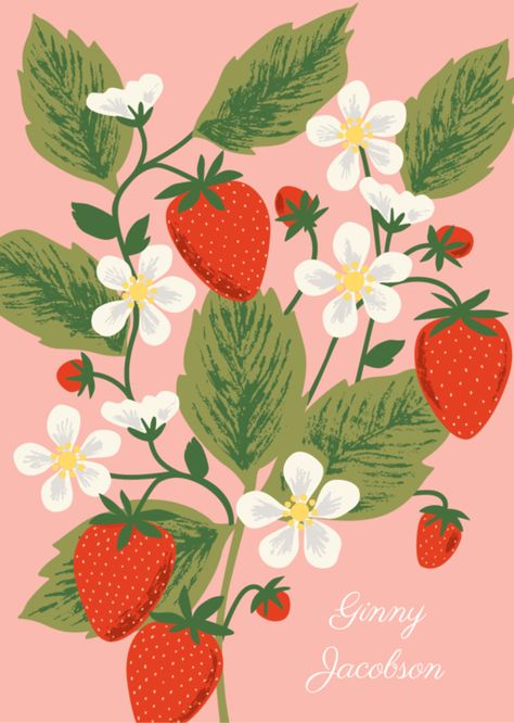 17-Month Strawberry Custom Planner | Paper Source Strawberry Journal, Strawberry Drawing, Personalized Planner, Strawberry Art, Posca Art, Arte Inspo, Pottery Painting, Art Paint, Painting Inspiration