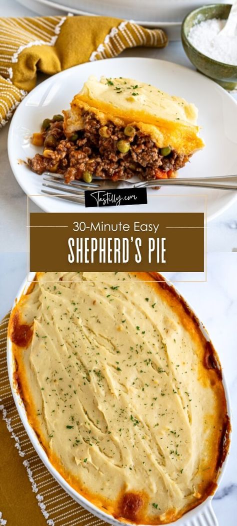 30-Minute Easy Shepherd’s Pie - Tastilly Instant Potato Shepards Pie, Kraft Shepherds Pie Recipe, Freezer Shepherd's Pie, Small Shepherds Pie Recipe, Shepherd Pie Casserole, Shepherds Pie Recipe Ground Chicken, Shepard Pie With Chicken, Shepards Pie Potato Skins, East Shepherd Pie