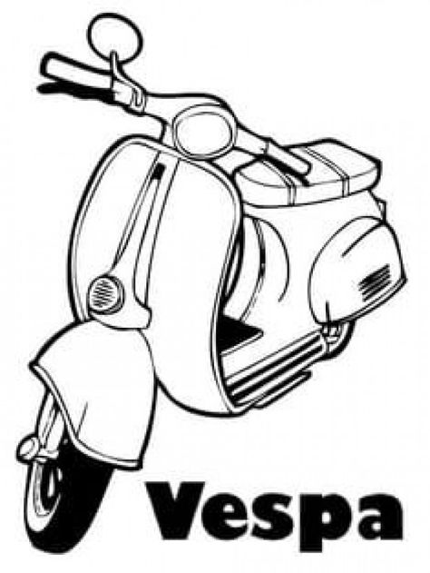 #scooter #scooter #drawing Scooter Drawing, Vespa Illustration, Scooters Vespa, Vespa Bike, Classic Vespa, Vintage Vespa, Vw Art, Mod Scooter, Motorcycle Illustration