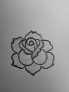 East Rose Drawing, Mini Rose Drawing, Rose Doodle Art, Rose Doodle Simple, Rose Sketch Simple, Easy Rose Drawing Simple, Easy Rose Drawing, Mia Tattoo, Mini Sketches