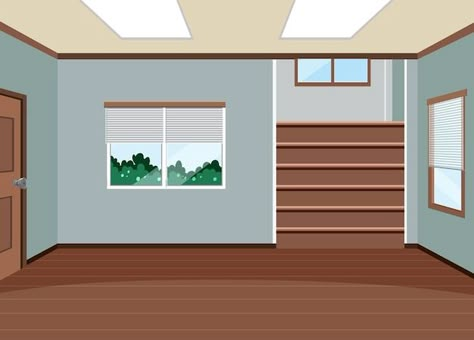 Room Background Drawing, Room Cartoon Background, Cartoon House Background, Cartoon Construction, Home Inside Design, Cartoon Room, Empty Rooms Interior, Children's Book Layout, Bedroom Cartoon