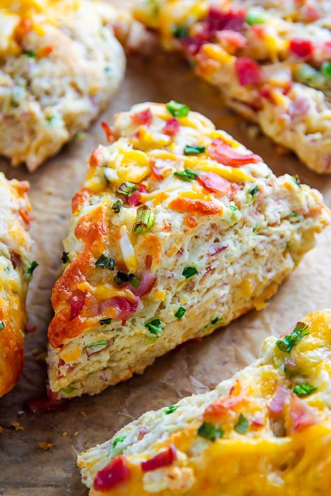 Ham And Cheese Scones, Cheese Scone Recipes, Easter Brunch Menu, Baker By Nature, Leftover Ham Recipes, Cheese Scones, Savory Scones, Easter Dinner Recipes, Easter Brunch Food