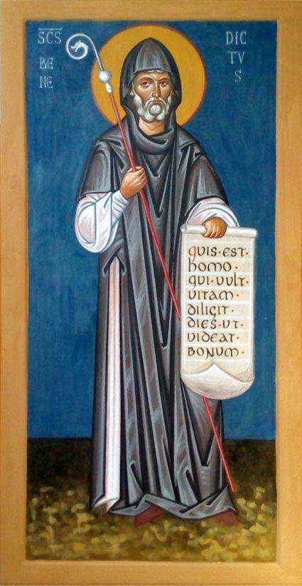 St Scholastica, Orthodox Christian Icons, Holy Father, St Benedict, Saint Benedict, Orthodox Christianity, Orthodox Icons, Sacred Art, Religious Art