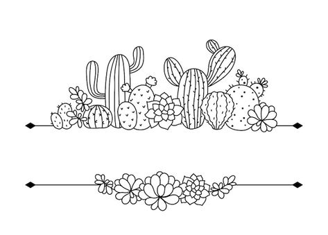 Cactus Line Art, Circut Joy, Cactus Outline, Succulent Svg, Cactus Svg, Boho Cactus, Cactus Png, Circuit Crafts, Cricut Svgs