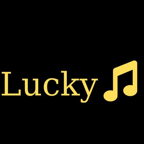 Lucky Music LOGO Lucky Name Logo, Name Logo Design, Feeling Lucky, Music Logo, Name Logo, Logo Design, Feelings, ? Logo, Music