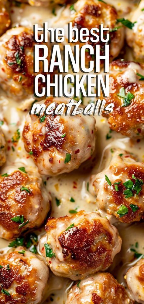 Ranch Turkey Meatballs, Chicken And Cheese Meatballs, Keto Ranch Meatballs, Meatball Meal Prep Recipes, Chicken Ranch Meatballs, Ground Chicken Recipes Healthy Meatballs, Meatball Prep Meal, Easy Ground Chicken Meatballs, Ww Chicken Meatballs