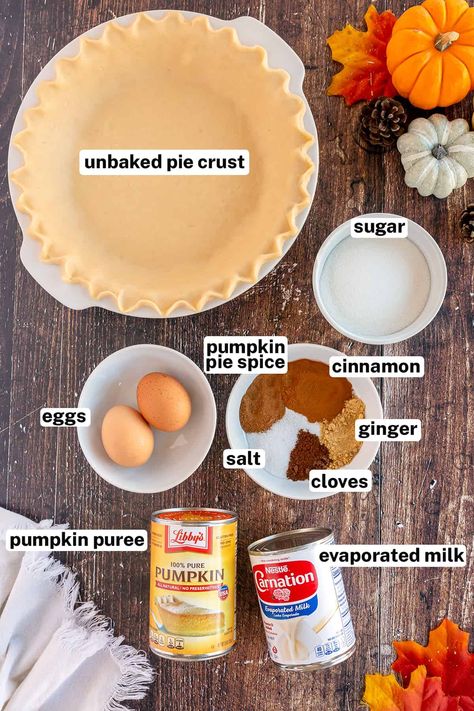 No Thanksgiving dessert menu is complete without a Classic Pumpkin Pie. This easy pumpkin pie recipe results in a perfectly spiced filling that is prepared in one bowl and ready for the oven in minutes! Pumpkin Pie Ingredients, Classic Pumpkin Pie Recipe, Best Pumpkin Pie Recipe, Classic Pumpkin Pie, Pumpkin Pie Recipe Easy, Best Pumpkin Pie, Easy Pumpkin Pie, Pumpkin Pie Recipe, Homemade Pumpkin Pie