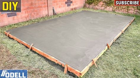 How to Build a Storage Shed Slab Foundation - YouTube Shed Foundation Ideas, Concrete Base For Shed, Build A Storage Shed, Building A Shed Base, Beach House Backyard, Livable Sheds, Concrete Sheds, Big Sheds, Resin Sheds