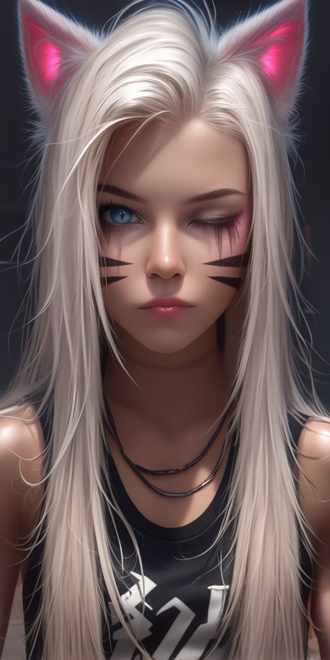 Created with Midjourney Ai #Character #Fantasy #Anime #cartoon #cyberpunk #sci-fi Cyberpunk Woman Art, Female Character Drawing, Tiktok Image, Anime Photo Profile Cool, Cartoon Cyberpunk, Realistic Cartoons, Lizzie Hearts, Female Artwork, Girly M