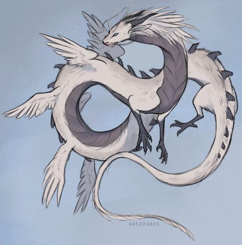 Feathered Dragon, Cute Dragon Drawing, Eastern Dragon, Dragon Comic, Monster Drawing, Dragon Series, Dragon Sketch, Cool Dragons, Mythical Animal