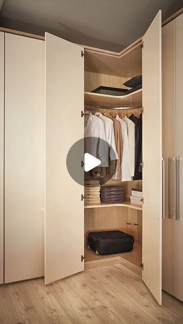 Room Wardrobe Design, Bedroom Cupboard Ideas, Corner Wardrobe Closet, Modern Closet Designs, Corner Closet, Wardrobe Design Modern, Almirah Designs, Corner Wardrobe, Bedroom Cupboards