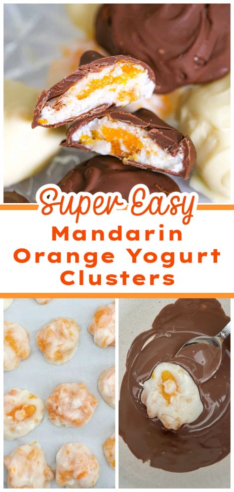 If you’re in the mood for a sweet and tangy treat, these frozen mandarin orange yogurt clusters are a must-try! They combine juicy mandarin orange segments with creamy yogurt, making them the perfect bite-sized snack. Frozen Mandarin Oranges, Mandarin Orange Dessert Recipes, Yogurt Clusters, Quick Cheesecake, No Bake Eclair Cake, Yogurt Making, Vegan Greek Yogurt, Orange Yogurt, Homemade Banana Pudding