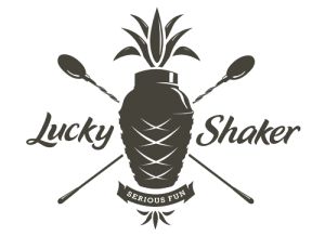 Lucky Shaker Cocktail Bar - Durban, South Africa. Cocktail Shaker Tattoo, Bartenders Photography, Vintage Cocktails, Bar Artwork, Cocktail Illustration, Small Tats, Durban South Africa, Bar Logo, Logo Restaurant