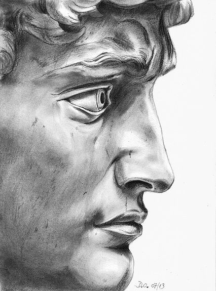 David Sketch Michelangelo, David Michelangelo Drawing, Statue Of David Drawing, David Drawing, David Statue, Greek Art, Pencil Art Drawings, Painting Wallpaper, A Pencil