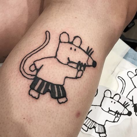 Maisy Mouse Tattoo, Childrens Book Tattoo, Childhood Tattoos, Family Disappointment, Really Bad Tattoos, Maisy Mouse, Brisbane Tattoo, Mouse Tattoo, Rat Tattoo