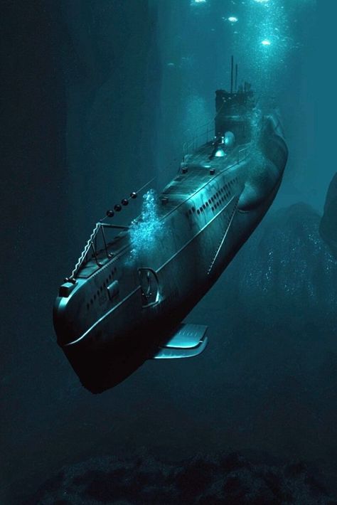 Hunter of the sea...a submerging German U-Boat, type (unk) @ (google.image) 10.2020 Submarine Design, Navy Coast Guard, Us Navy Submarines, Navy Art, German Submarines, Nuclear Submarine, U Boat, Military Artwork, Military Pictures