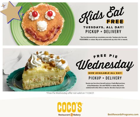 Learn how to get restaurant deals like the free kids meal offer at family-friendly restaurant Coco's Bakery Restaurant #kidseatfree #CocosBakeryRestaurant #officialcocos #CocosRestaurant Kids Restaurants, Bakery Restaurant, Restaurant Deals, Restaurant Gift Cards, Kids Eat Free, Delicious Family Meals, Kids Meal, Tips To Save Money, Family Restaurants