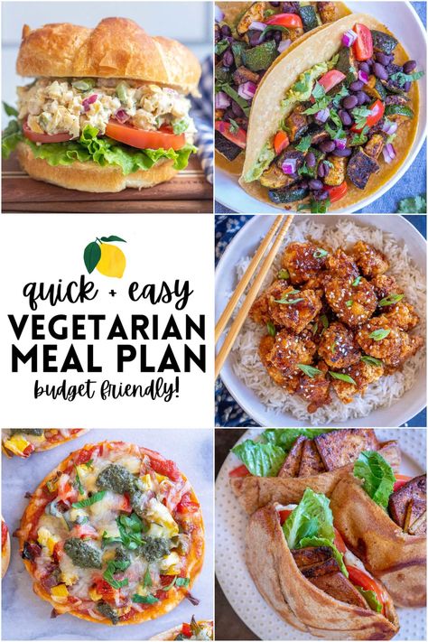 Healthy Vegetarian Weekly Meal Plan, She Likes Food, Cheap Vegetarian Meal Plan, Pescatarian Dinner Ideas Vegetarian Meal, Budget Vegetarian Meal Plan, Vegan Daily Meal Plan, Budget Vegetarian Recipes, Easy Vegetarian Meal Plan, Vegetarian Grocery List On A Budget