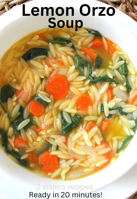 Lemon Garlic Orzo Soup, Lemony Orzo Soup, Lemon Soup Vegetarian, Lemon Spinach Orzo Soup, Lemon Orzo Soup Vegetarian, Lemon Vegetable Soup, Orzo Spinach Soup, Vegetable Soup With Orzo, Vegetarian Orzo Soup