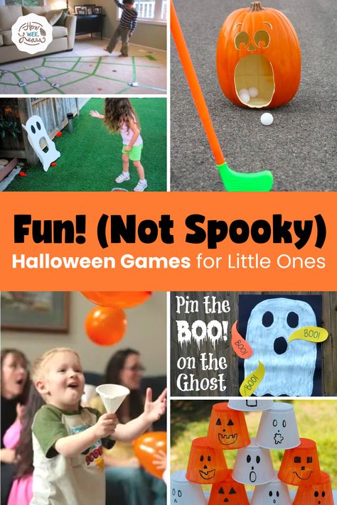 Easy Halloween Carnival Games For Kids, Halloween Large Group Activities, Halloween Game Preschool, Halloween Movement Activities For Kids, Pre K Halloween Party Games, Halloween Physical Education Games, Halloween Dance Games, Halloween Kids Games Ideas, Halloween Obstacle Course Kids