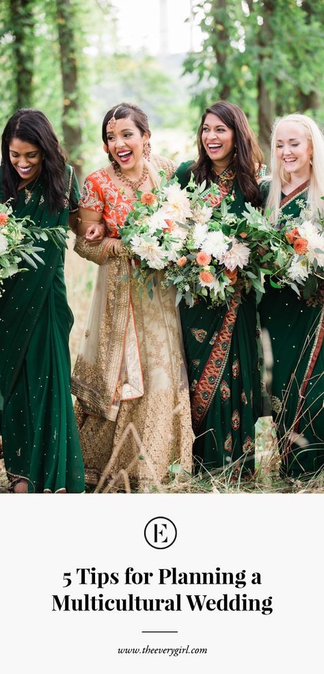 5 Tips for Planning the Multicultural Wedding of Your Dreams | The Everygirl Intercultural Wedding, Indian Wedding Pictures, Indian American Weddings, Interfaith Wedding, Cultural Wedding, Modern Indian Wedding, Gujarati Wedding, Muslim Wedding Dresses, Gothic Wedding Dress