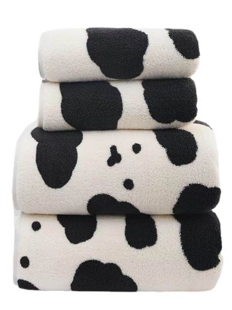 Microfiber Bath Towels, Patterned Bath Towels, Shower Towel, Towel Pattern, Cow Pattern, Face Towel, Linen Set, Soft Towels, Cute Cows