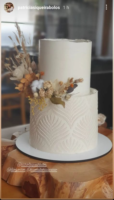 Two Tiered Fall Wedding Cake, Minimalist Boho Wedding Cake, Boho 2 Tier Cake, 1 Tier Fall Wedding Cake, Boho Simple Wedding Cake, 2 Tier Wedding Cakes Simple Elegant Fall, Rustic Pearl Wedding Cake, Boho Vintage Wedding Cake, Rustic Western Wedding Cake