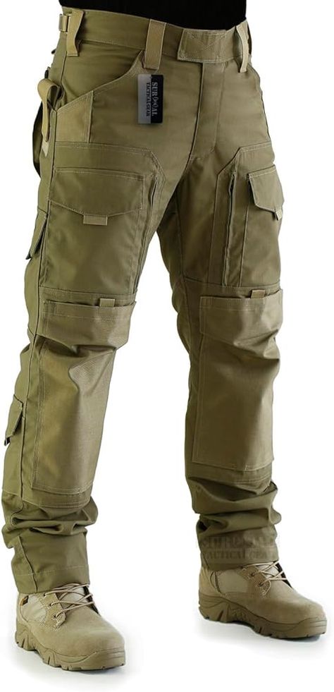 Amazon.com: ZAPT Tactical Pants Molle Ripstop Combat Trousers Hunting Army Camo Multicam Black Pants for Men (Dark Grey, S) : Clothing, Shoes & Jewelry Animal Soldier, Cloth Armor, Adventure Clothes, Utility Clothing, Cargo Pants Outfit Men, Construction Outfit, Bulletproof Clothing, Army History, Military Style Boots