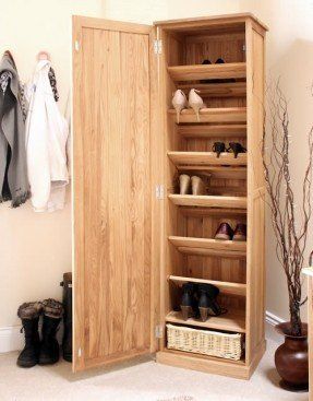 Oak Shoe Cabinet - Ideas on Foter Hallway Storage Cabinet, Shoe Storage Cupboard, Shoe Cabinet Design, Rak Kasut, Shoe Storage Unit, Wood Shoe Storage, Solid Oak Furniture, Shoe Cupboard, Shoe Cabinets