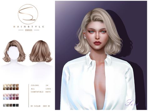 Sims 4 Cc Alpha Hair Short, Hezeh Hair Sims 4, Sims 4 S Club Hair, Sims 4 Blonde Hair, Sims 4 Blonde Hair Cc, Sims 4 Hair Alpha, Fancy Short Hair, The Sims 4 Pack, Ts4 Hair